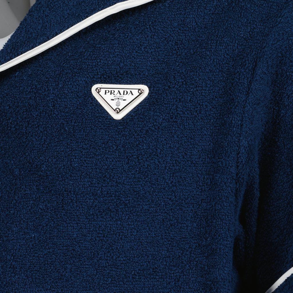 Polos Polo en coton éponge Prada azul oscuro Homme