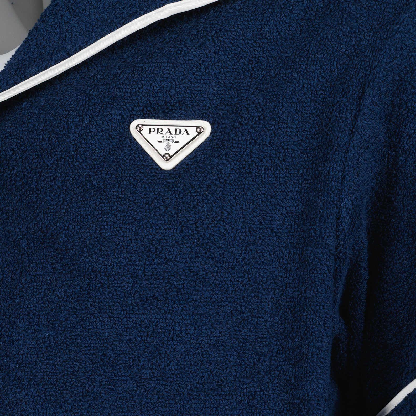 Polos Polo en coton éponge Prada azul oscuro Homme