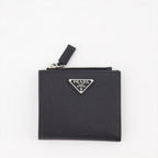 Kleine lederwaren Portemonnaie Saffiano Prada Schwarz Homme