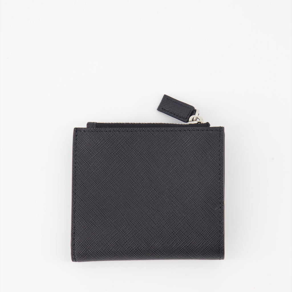 Kleine lederwaren Portemonnaie Saffiano Prada Schwarz Homme