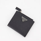 Kleine lederwaren Portemonnaie Saffiano Prada Schwarz Homme