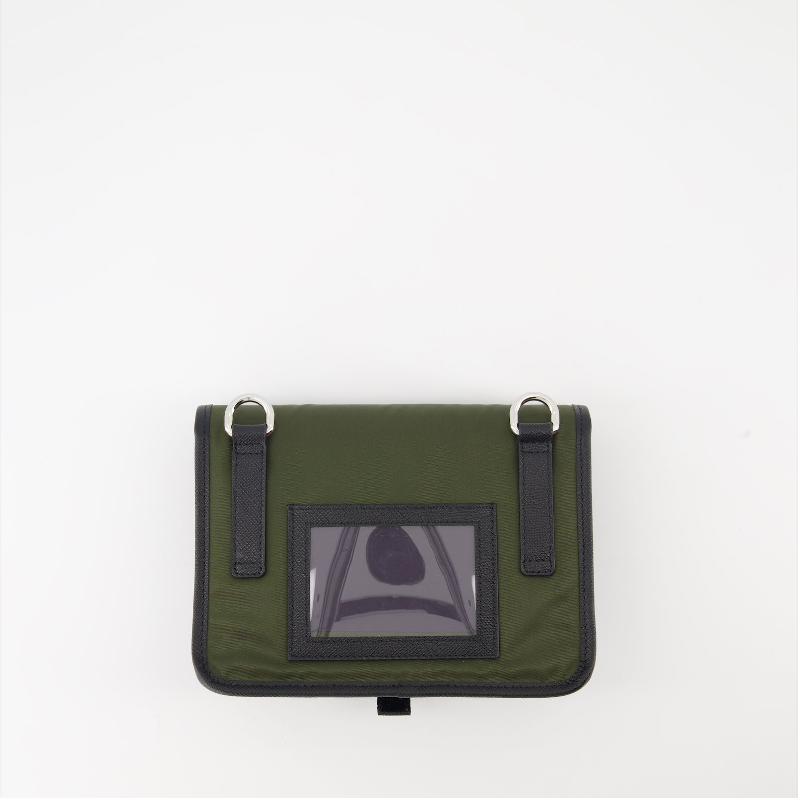 Crossbody bags Pouch in Re-Nylon and Saffiano leather Prada Green Man