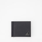 スモールレザーグッズ サフィアーノウォレット Prada 黒 男