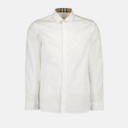 Camisas Camisa Clássica Burberry Branco Homme