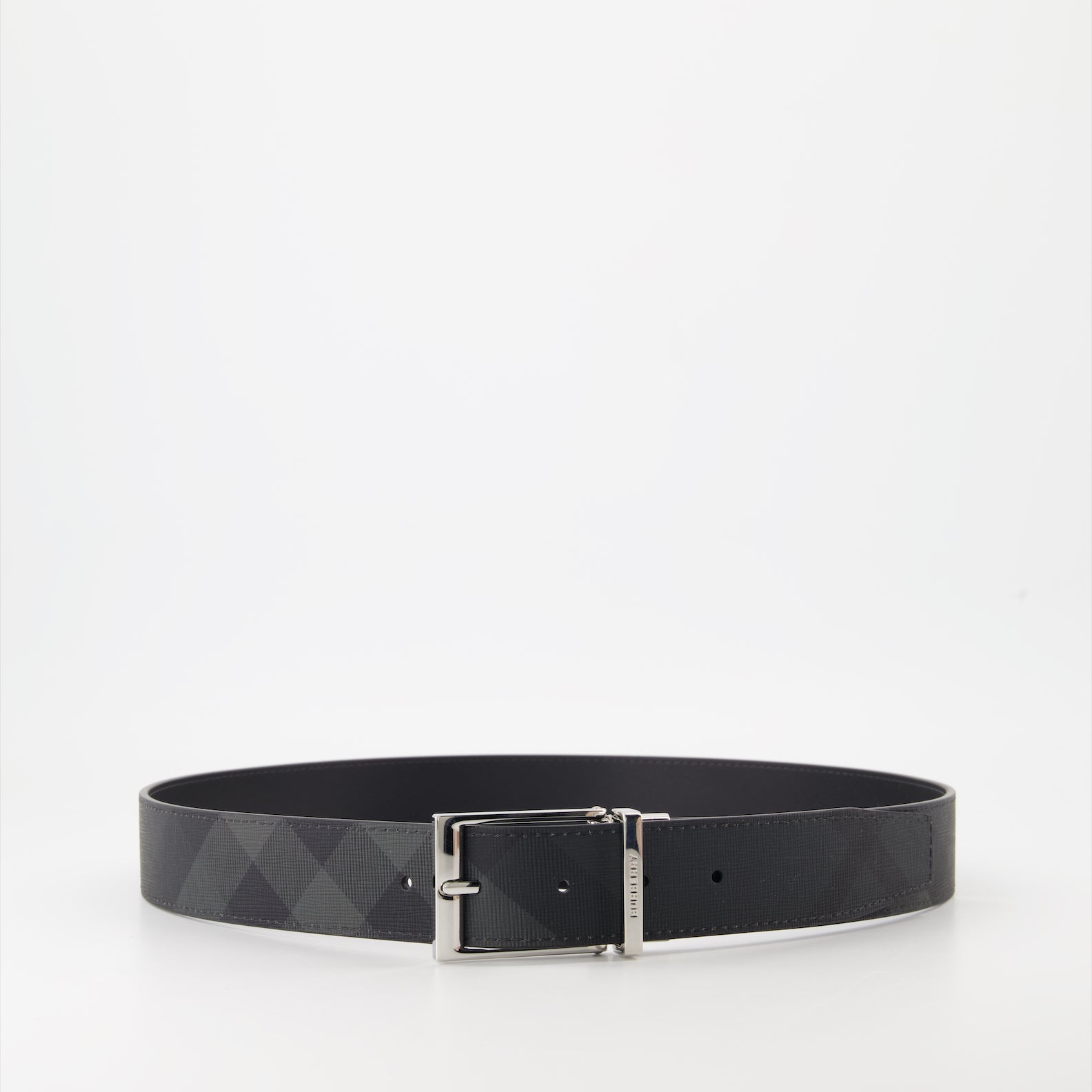 Cintos Ceinture à carreaux réversible Burberry Preto Homme