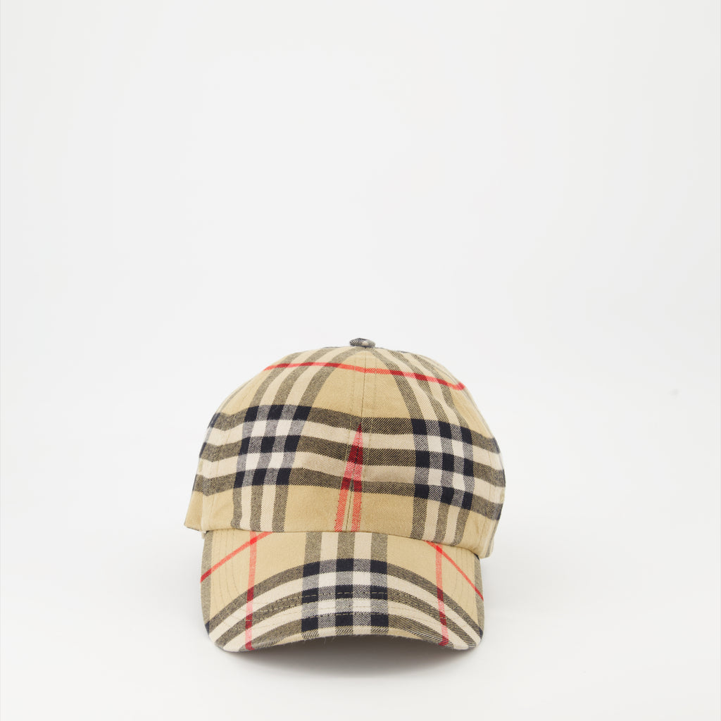 Chapeaux, casquettes et bonnets Casquette à carreaux Burberry Beige Unisexe