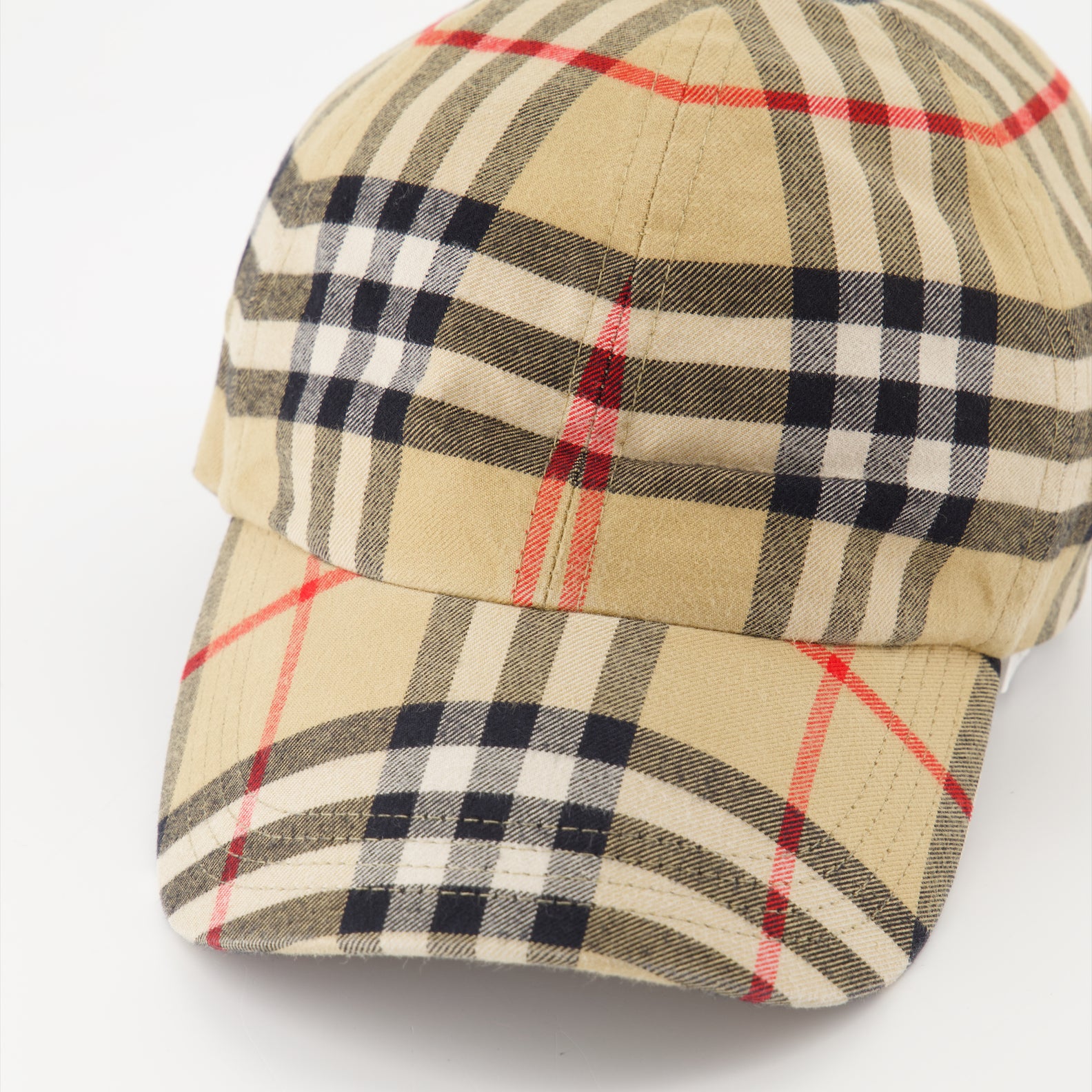 Chapeaux, casquettes et bonnets Casquette à carreaux Burberry Beige Unisexe