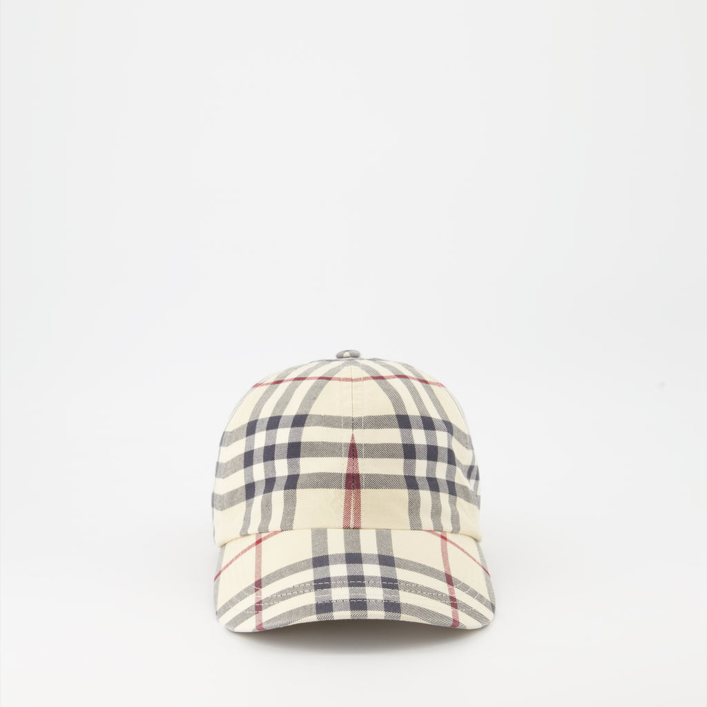 Chapeaux, casquettes et bonnets Casquette à carreaux Burberry Beige Unisexe