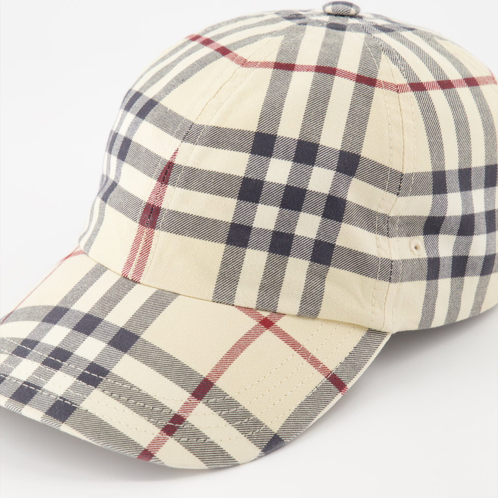 Chapeaux, casquettes et bonnets Casquette à carreaux Burberry Beige Unisexe
