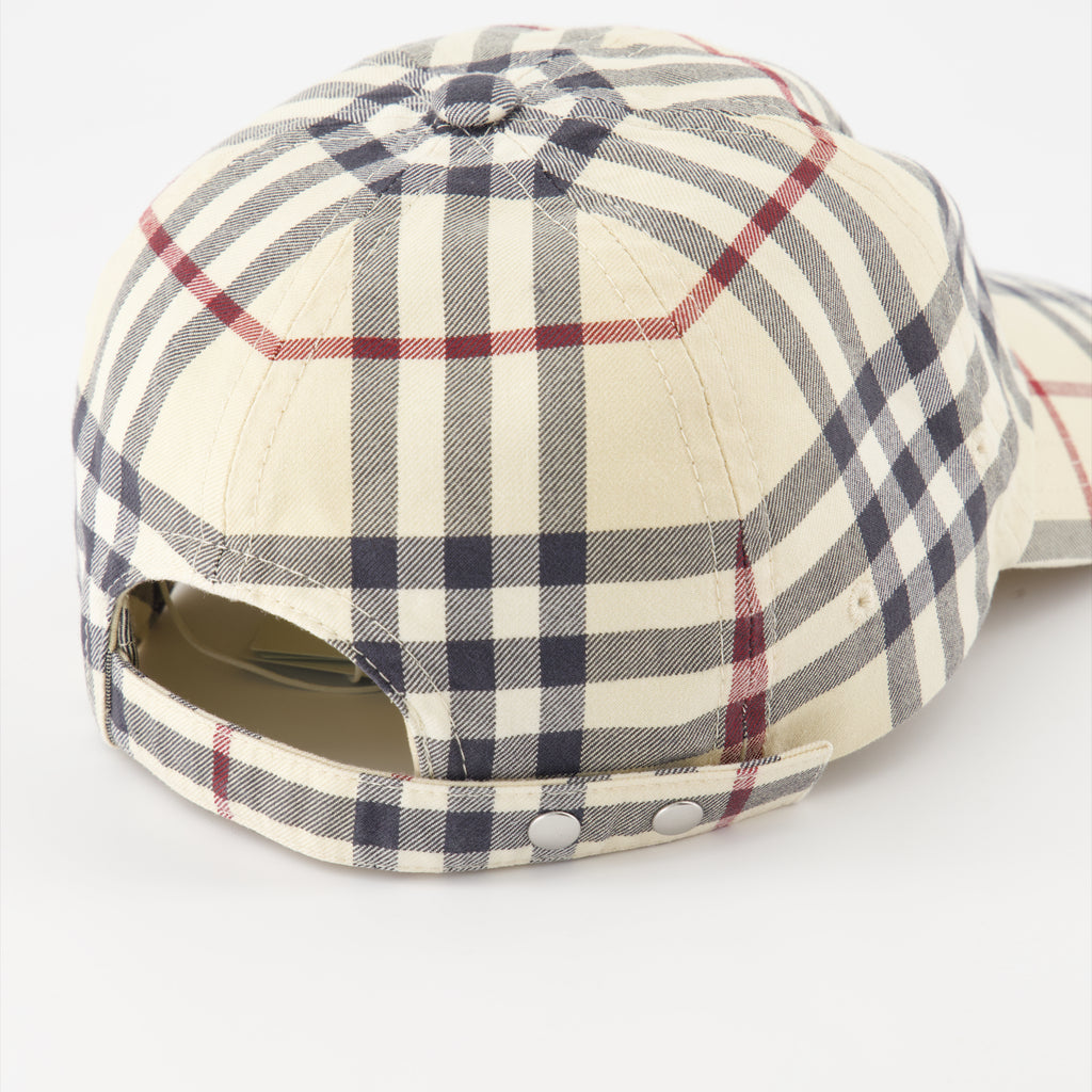 Chapeaux, casquettes et bonnets Casquette à carreaux Burberry Beige Unisexe