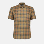 Camisas Camisa Xadrez Burberry Marrom Homme