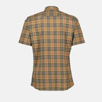 Camisas Camisa Xadrez Burberry Marrom Homme