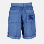 ショートパンツ Short en lin Cavalier Burberry 青 Homme
