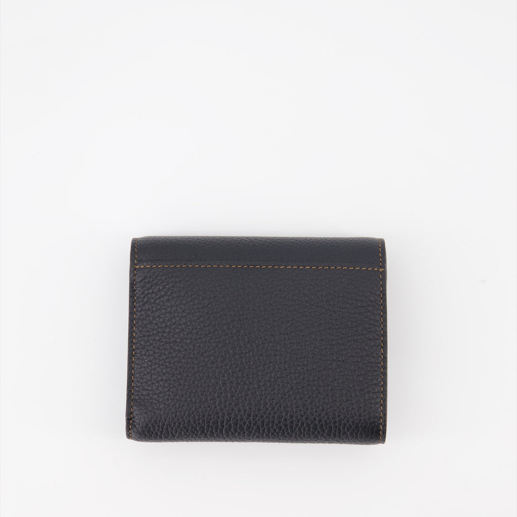 スモールレザーグッズ コンパクトTBウォレット Burberry 黒 女性