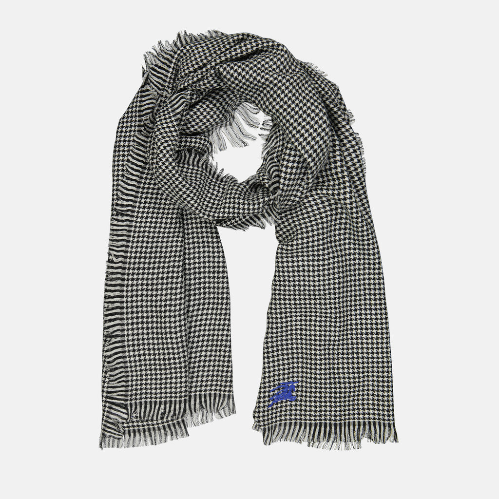 Écharpes, foulards et gants Écharpe pied-de-poule Cavalier Burberry Noir Unisexe