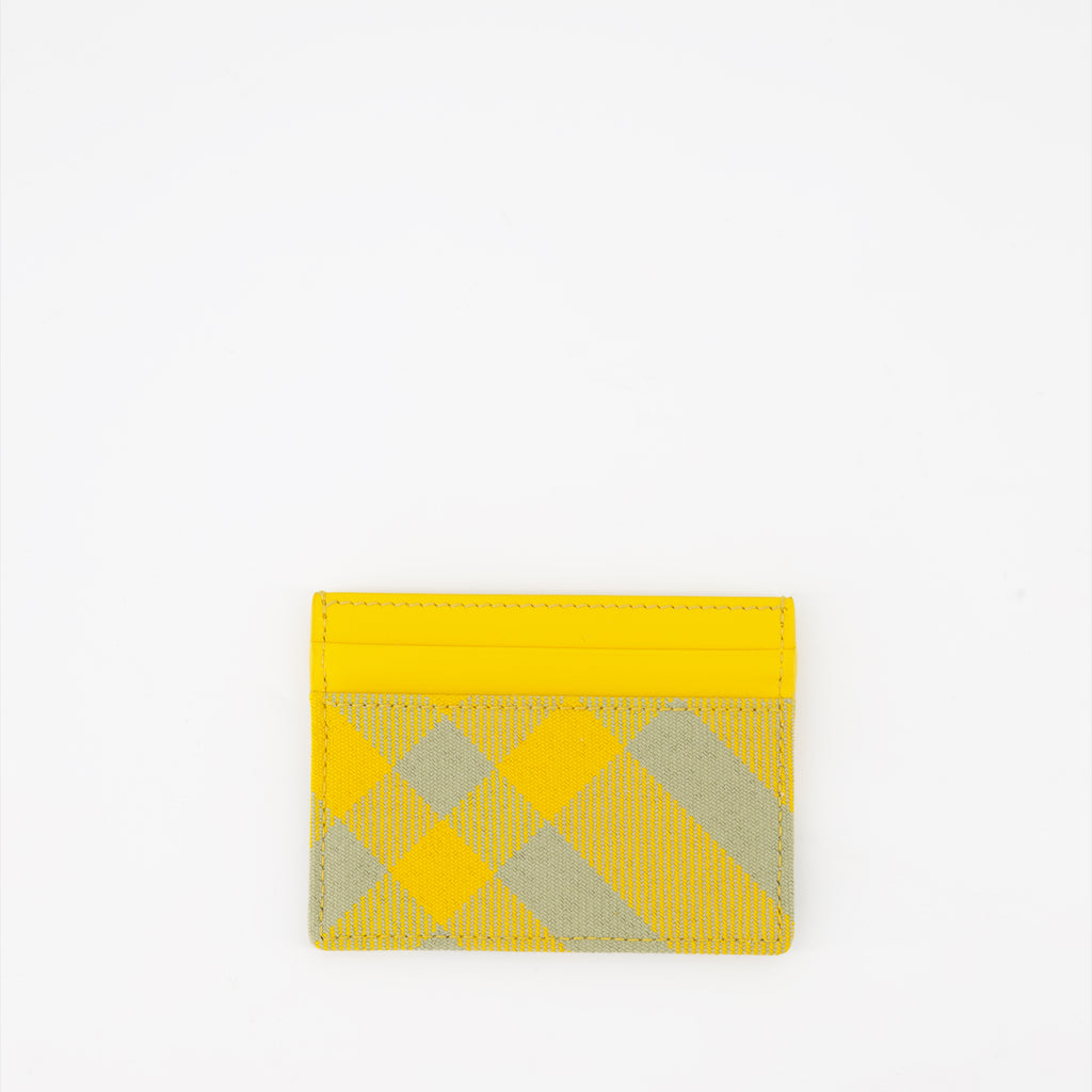 Petite maroquinerie Porte-cartes à carreaux Burberry Jaune Homme