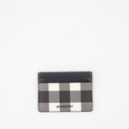 Piccola pelletteria Porte-cartes à carreaux Burberry Grigio Homme