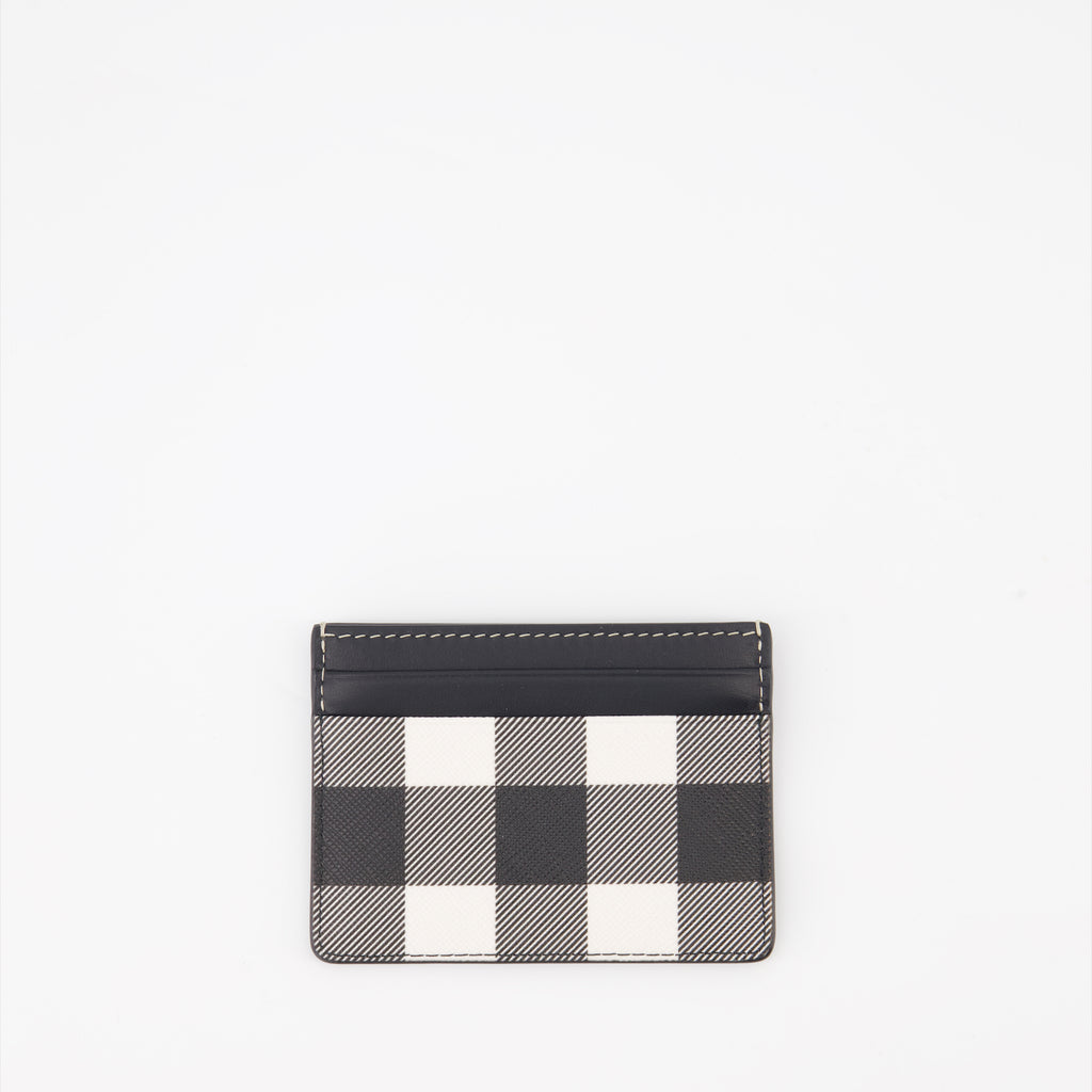 Piccola pelletteria Porte-cartes à carreaux Burberry Grigio Homme