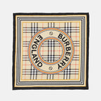 Écharpes, foulards et gants Foulard en soie à carreaux Burberry Beige Femme