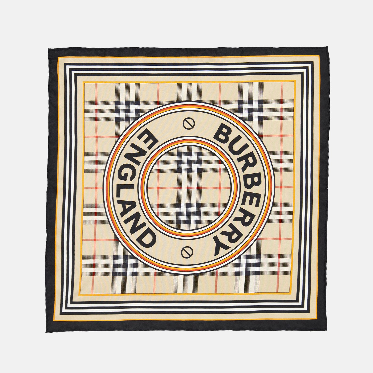 Écharpes, foulards et gants Foulard en soie à carreaux Burberry Beige Femme