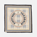 Écharpes, foulards et gants Foulard en soie à carreaux Burberry Beige Femme