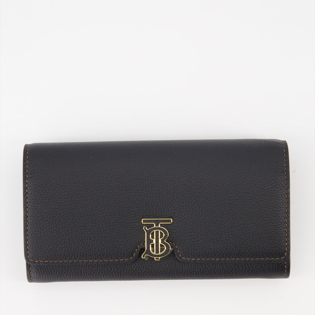 スモールレザーグッズ コンチネンタル TB ウォレット Burberry 黒 女性