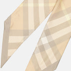 Schals und handschuhe Bandeau à carreaux en soie Burberry Beige Femme