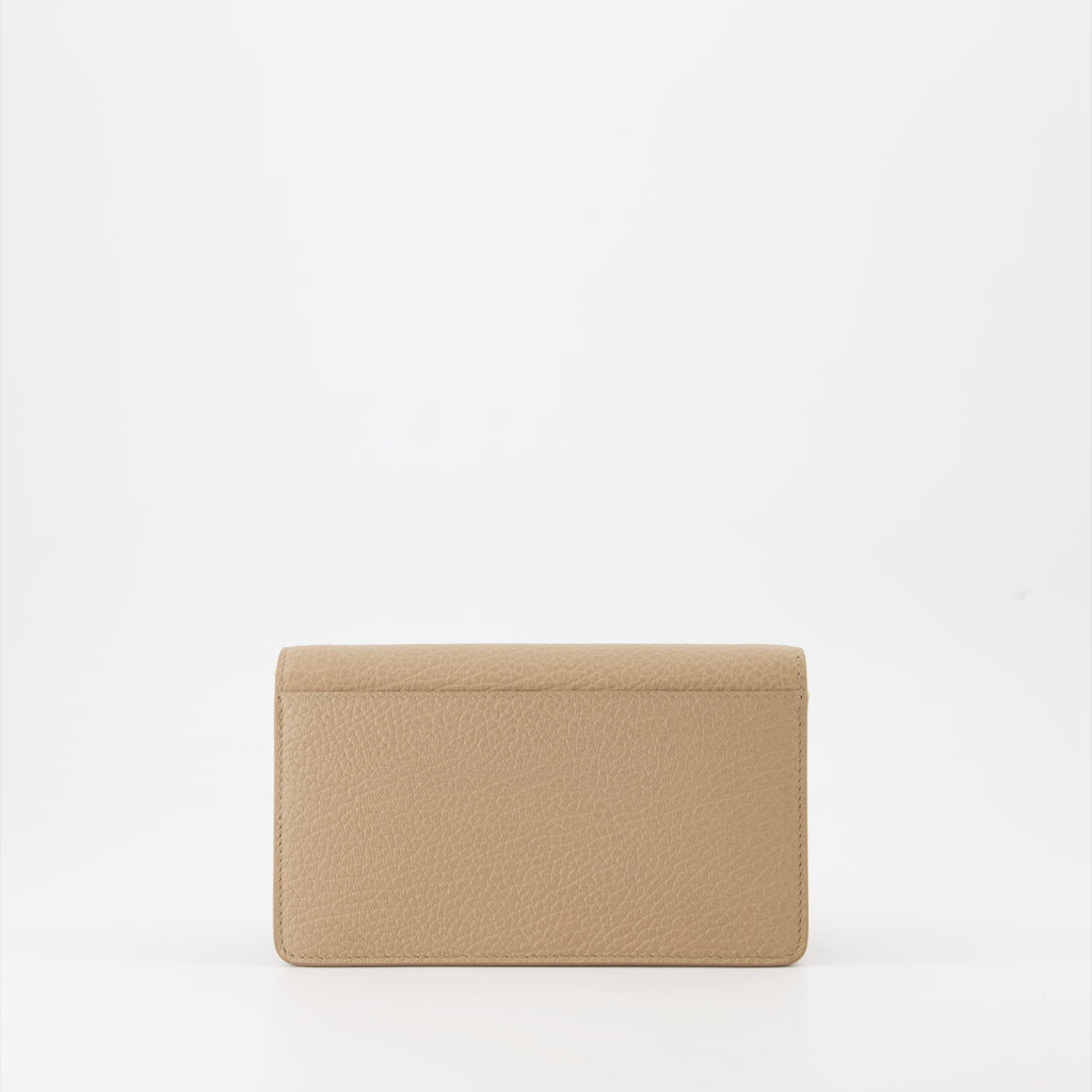 スモールレザーグッズ 4針チェーンウォレット Maison Margiela ベージュ 女性