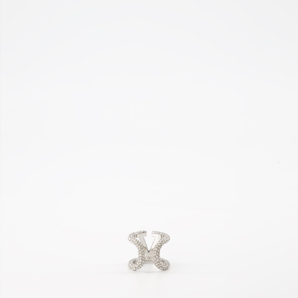 Bijoux Bague VLogo Valentino Garavani Argenté Femme