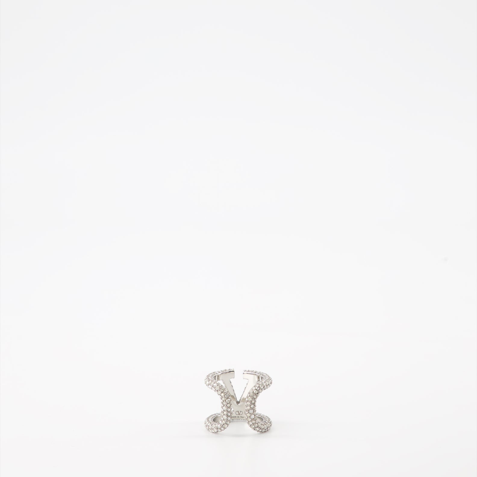 Bijoux Bague VLogo Valentino Garavani Argenté Femme