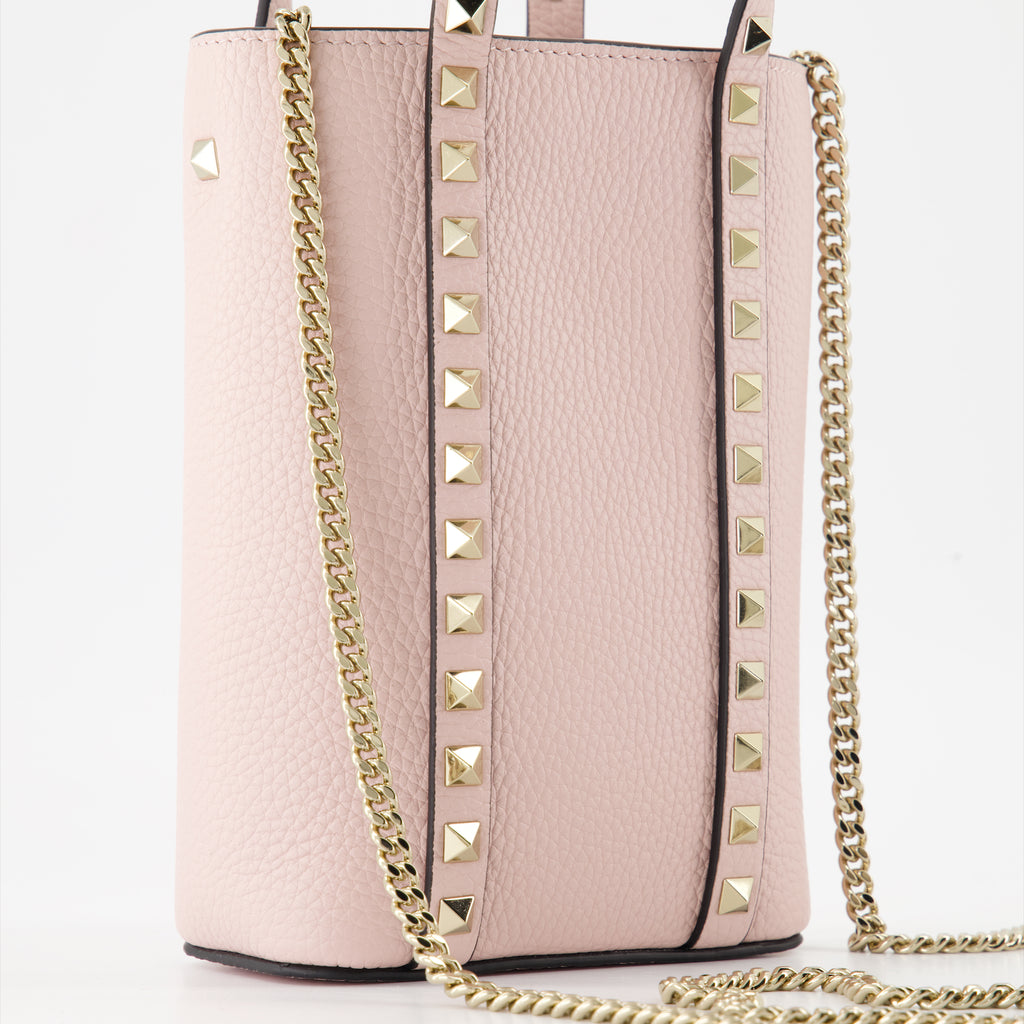 Bolsos tipo cubo Petit sac Rockstud Valentino Garavani Rosa Femme