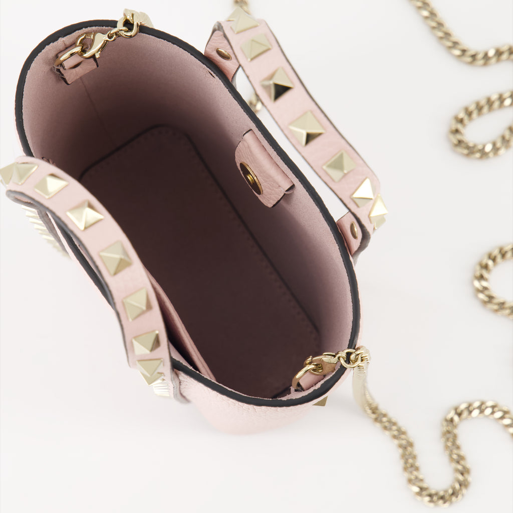 Bolsos tipo cubo Petit sac Rockstud Valentino Garavani Rosa Femme