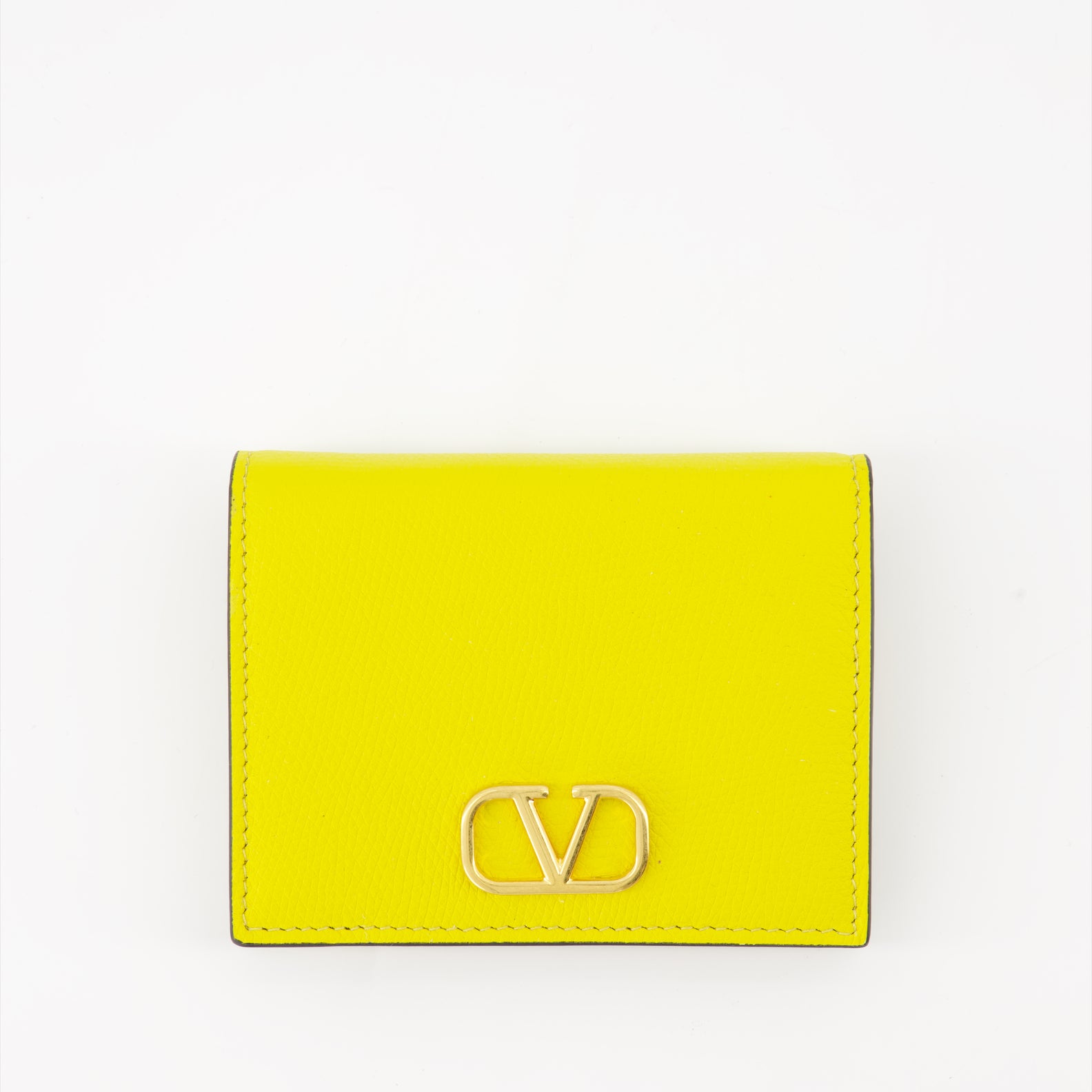 Small leather goods VLogo Wallet Valentino Garavani Yellow Women