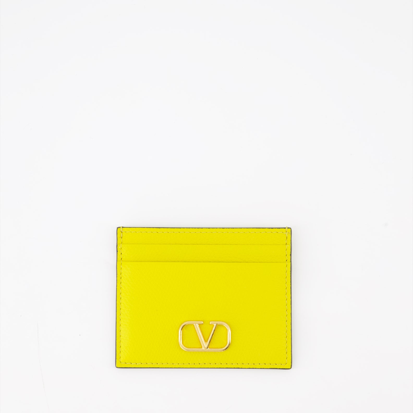 スモールレザーグッズ Vロゴカードホルダー Valentino Garavani 黄色 女性
