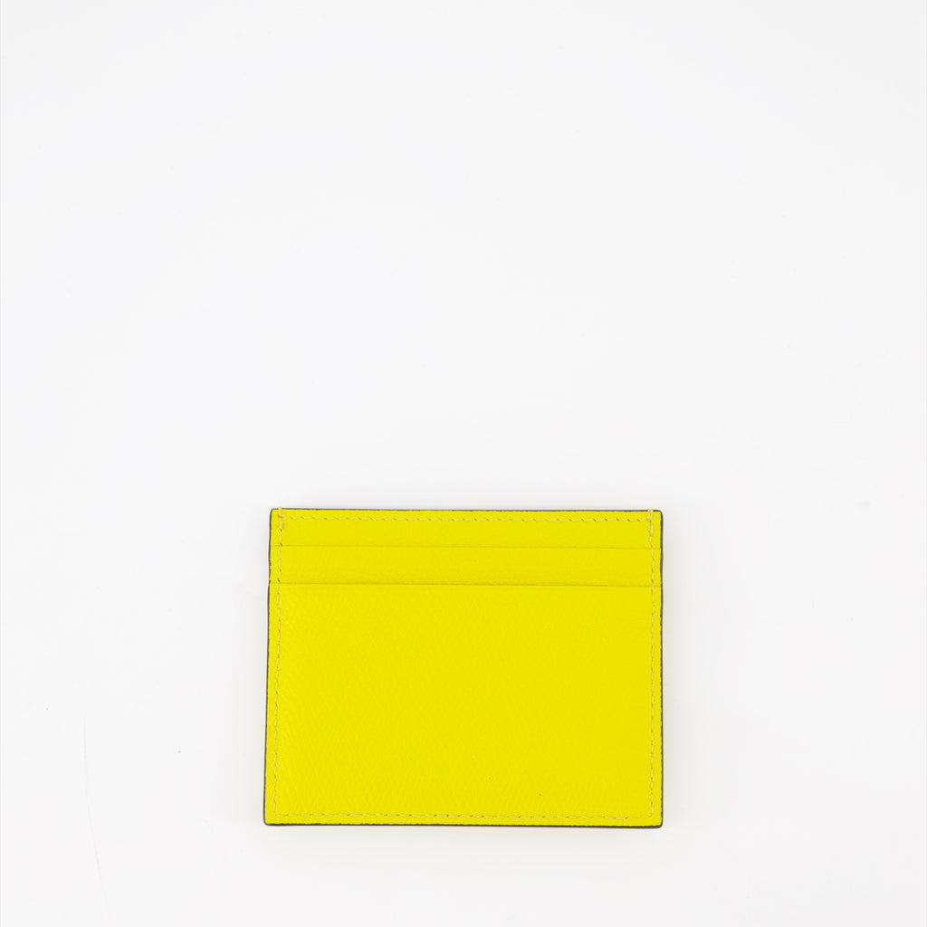 Pequenos artigos de couro Porte-cartes VLogo Valentino Garavani Amarelo Femme