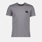 T-shirt T-shirt à logo plaque Dolce & Gabbana Grigio Homme