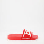 Sapatos abertos Claquettes D&G Dolce & Gabbana Vermelho Homme