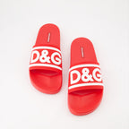 Sapatos abertos Claquettes D&G Dolce & Gabbana Vermelho Homme
