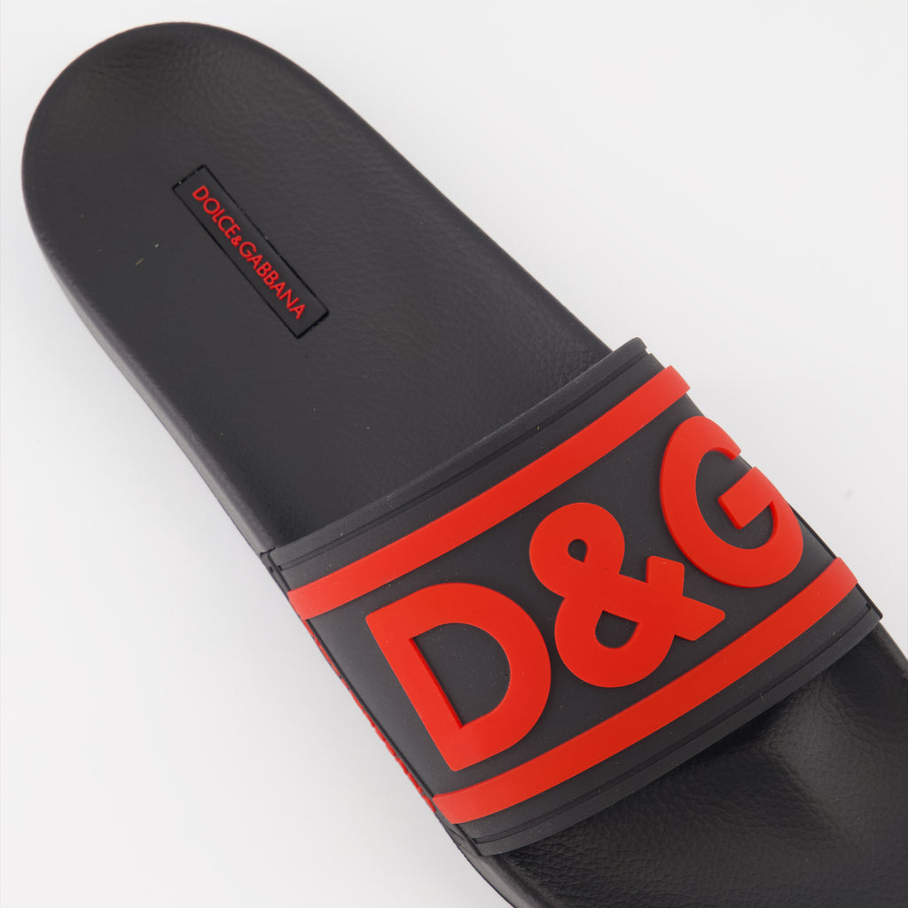 Sapatos abertos Claquettes D&G Dolce & Gabbana Preto Homme