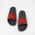 Sapatos abertos Claquettes D&G Dolce & Gabbana Preto Homme