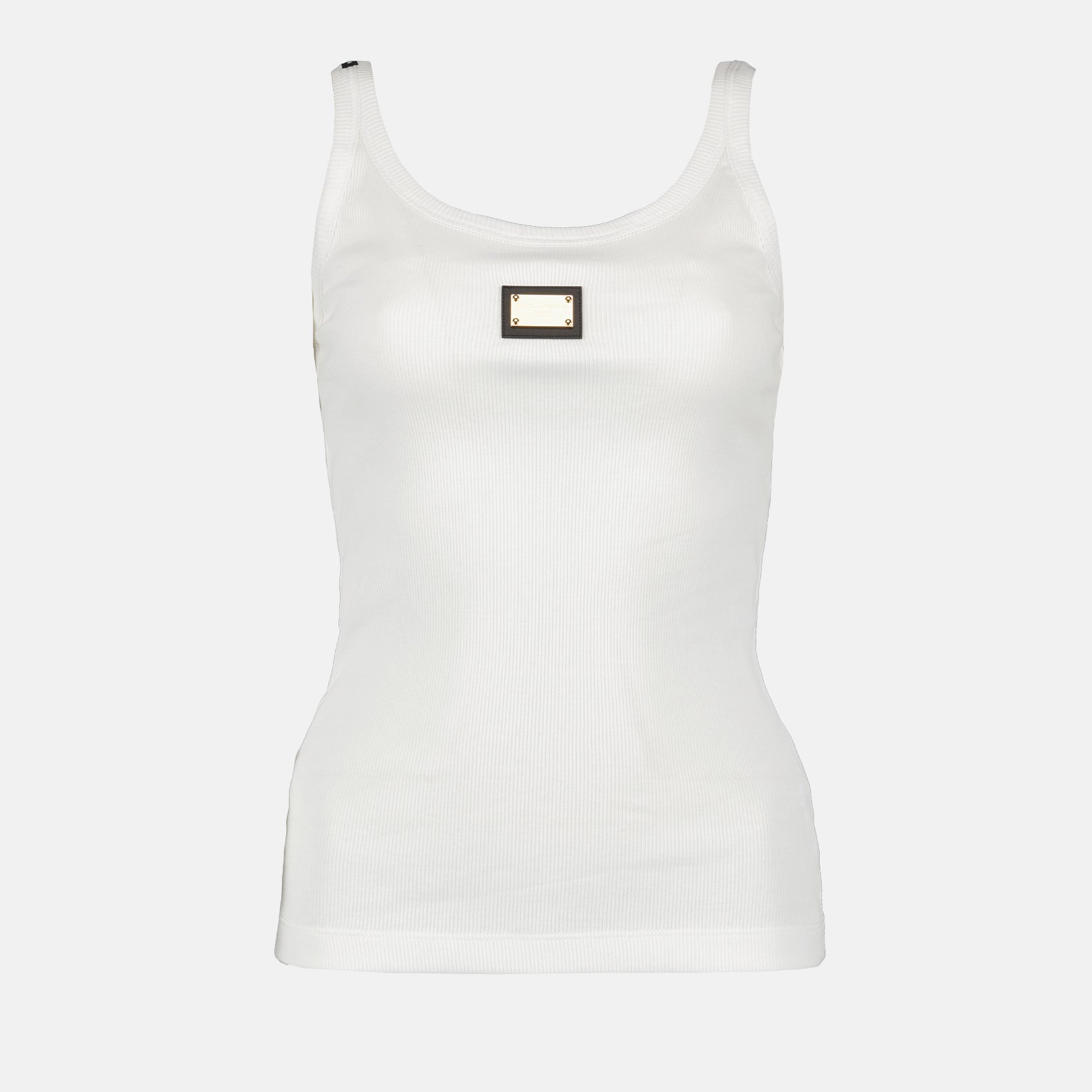 Tops Débardeur à logo plaque Dolce & Gabbana Branco Femme
