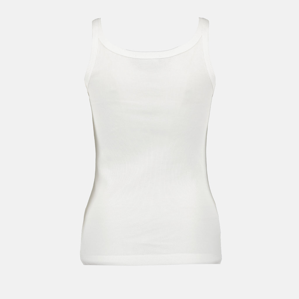 Tops Débardeur à logo plaque Dolce & Gabbana Branco Femme