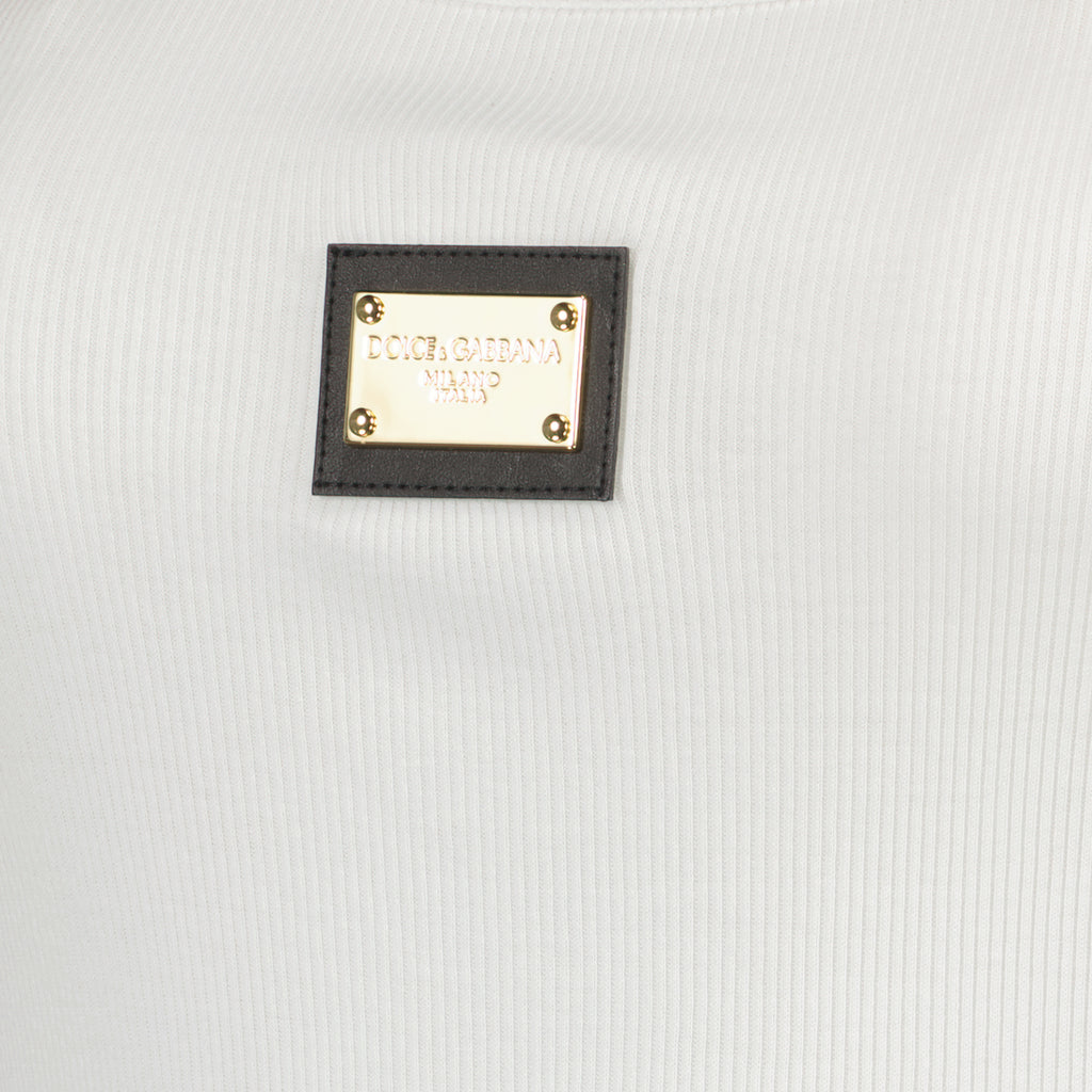 Tops Débardeur à logo plaque Dolce & Gabbana Branco Femme