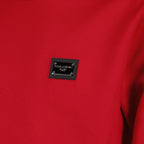 Sweatshirts Sweatshirt à logo plaque Dolce & Gabbana Rouge Homme