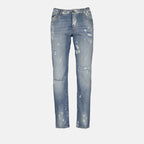 Pantalons Jean à effet usé Dolce & Gabbana Bleu Homme