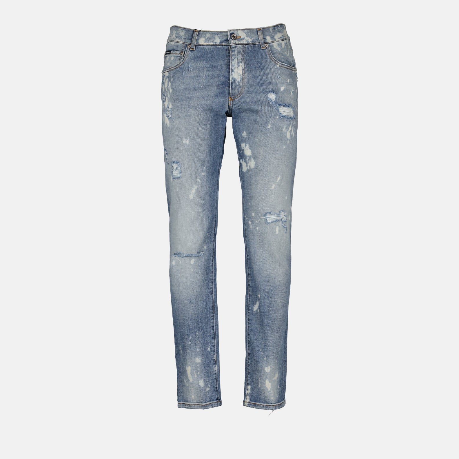 Pantalons Jean à effet usé Dolce & Gabbana Bleu Homme