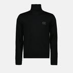 Prendas de punto Col roulé à logo plaque Dolce & Gabbana Negro Homme