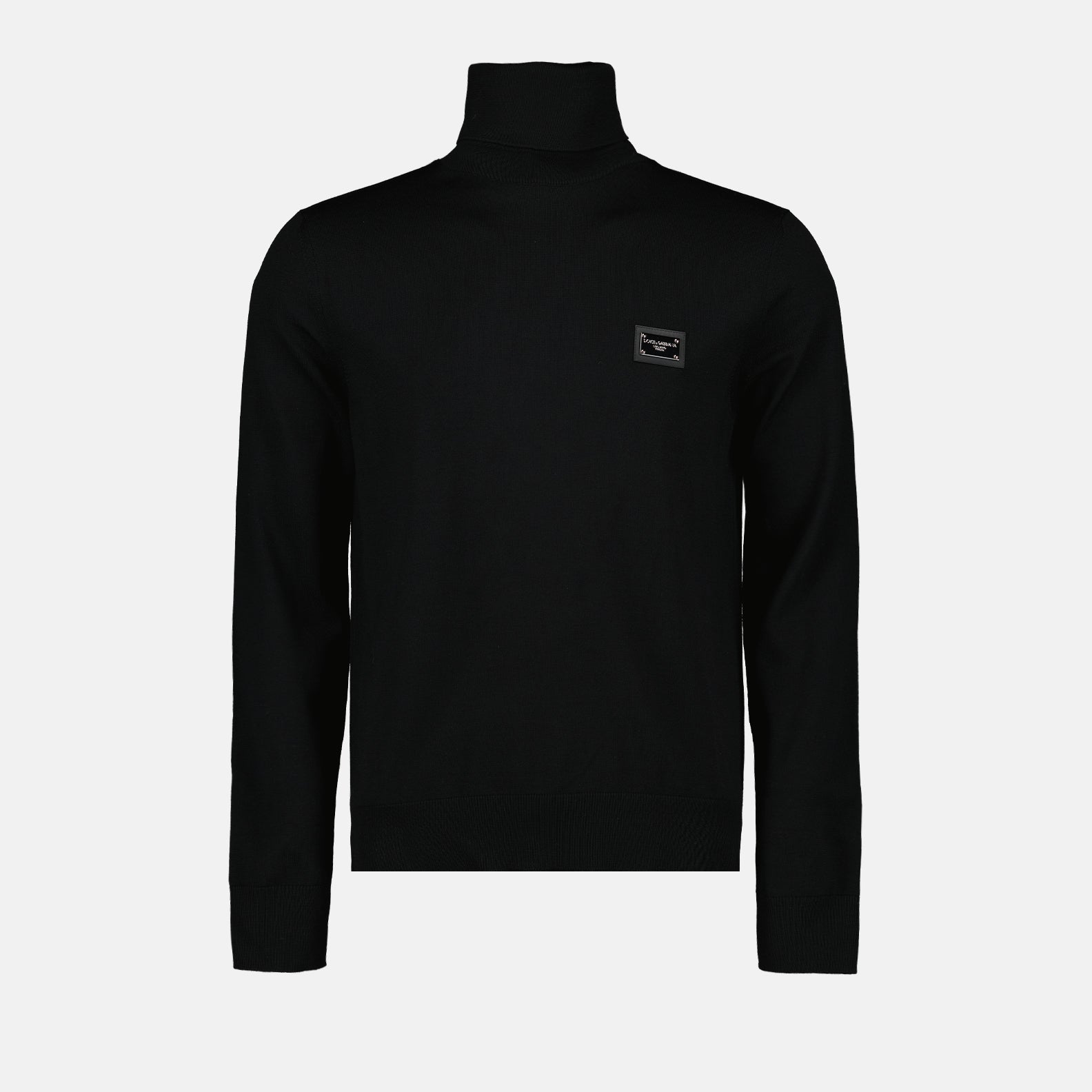 Malhas Col roulé à logo plaque Dolce & Gabbana Preto Homme