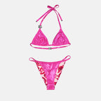 Moda de playa Bikini en tissu métallique Dolce & Gabbana Rosa Femme