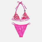 Moda de playa Bikini en tissu métallique Dolce & Gabbana Rosa Femme